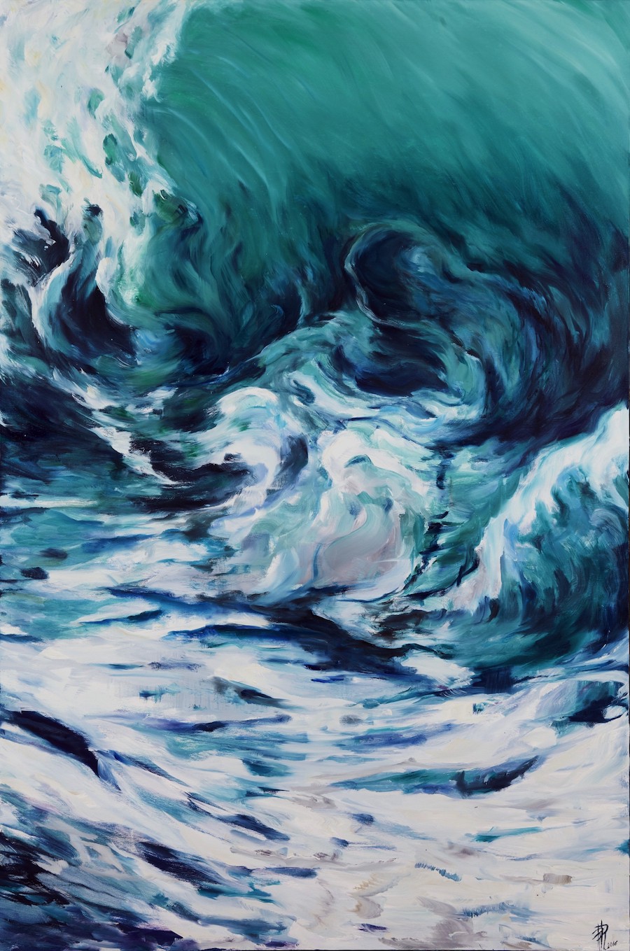Poseidon (2016)  Triptych right panel   150x100 cm 
